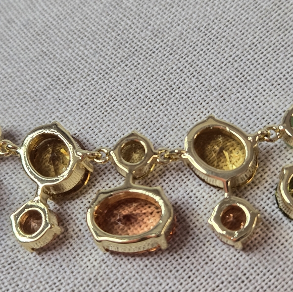 New Carolee Ombre Candy Gold Tone Necklace Multi Colored Pastel Crystal $125 - Picture 10 of 16